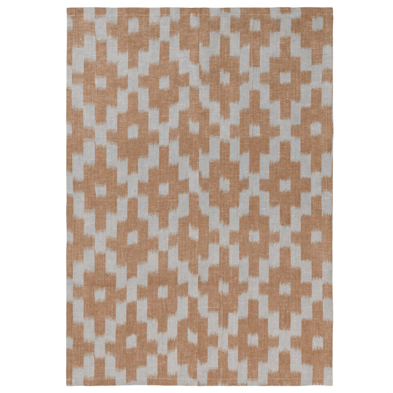 Ikat Keittiöpyyhe 50x70 cm, Mist Blue / Terracotta