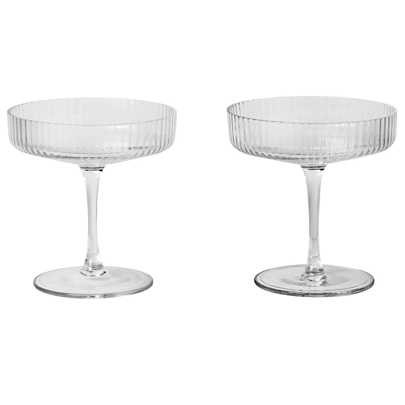 Ripple Coupe-Lasi 2 kpl:n pakkaus, Kirkas