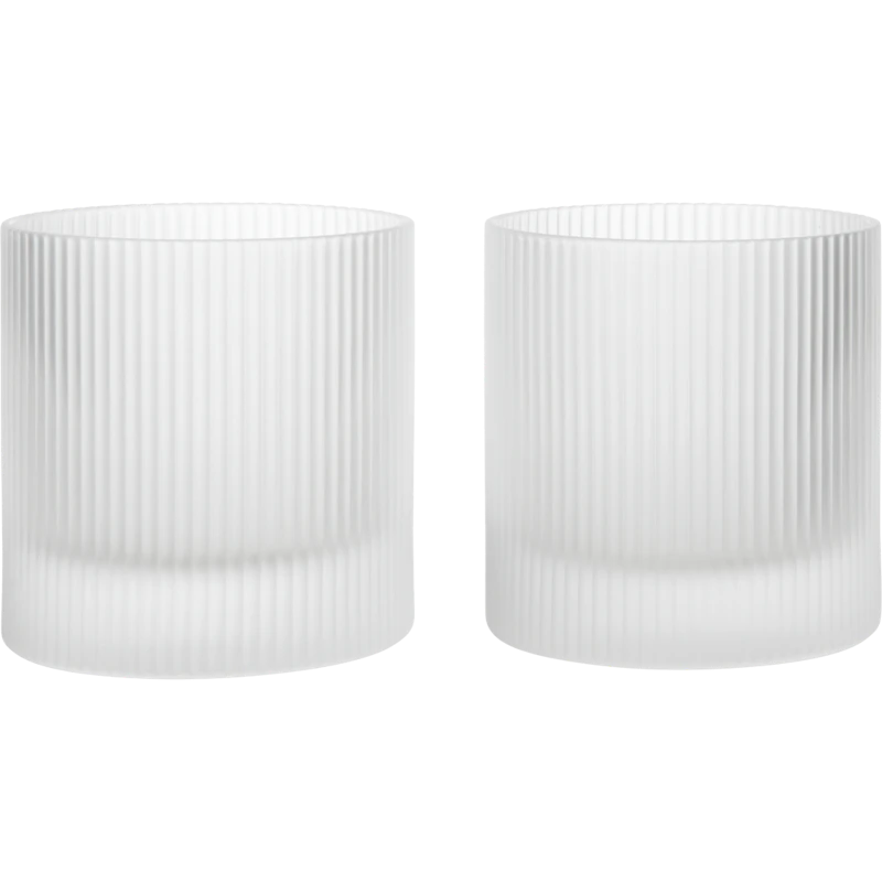 Ripple Juomalasi 2 kpl:n pakkaus, Frosted