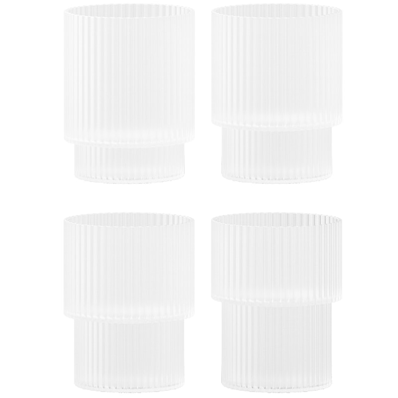 Ripple Juomalasi 4 kpl:n pakkaus 20 cl, Frosted