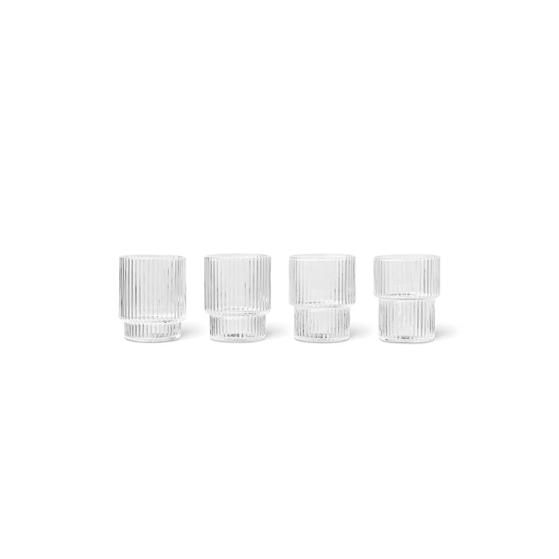 Ripple Juomalasi Small 6 cl 4 kpl:n pakkaus, Kirkas