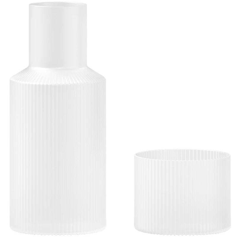 Ripple Small Carafe Set Karahvi Juomalasilla, Frosted