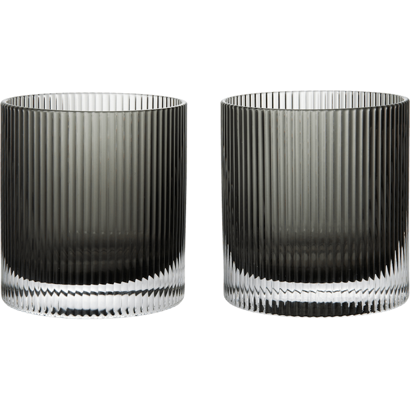 Ripple Juomalasi 2 kpl:n pakkaus, Smoked Grey