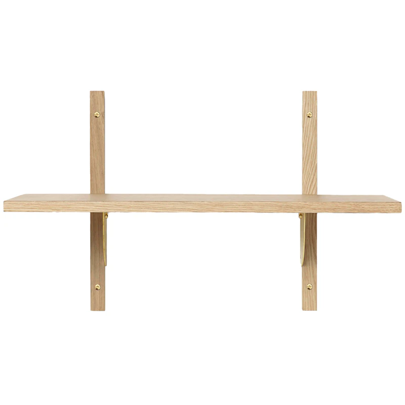 Sector Single Narrow Hylly 34x54 cm, Tammi/Messinginvärinen