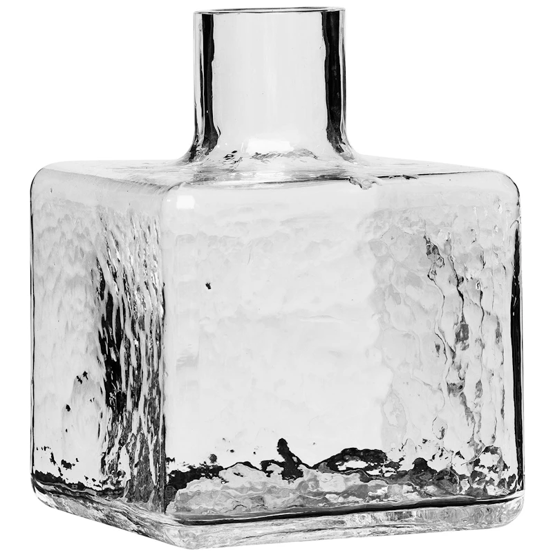 Cube Vase 13 cm, Clear