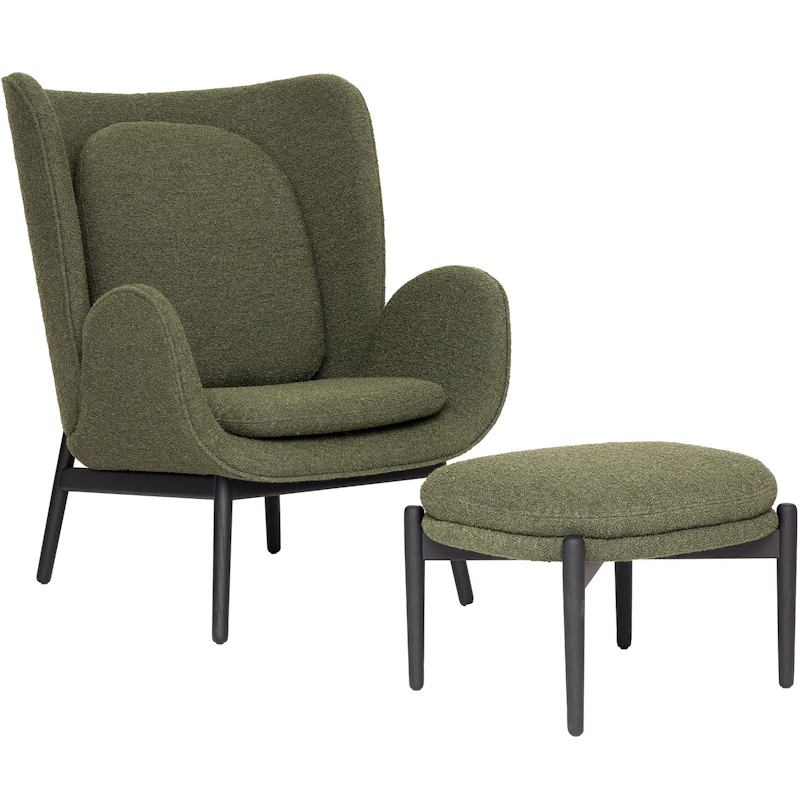 Embrace Armchair With Footstool S, Barnum Pine 9