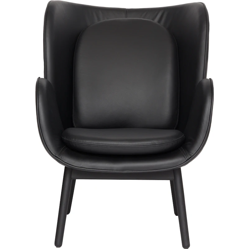 Embrace Nojatuoli, Jalat Mustalakattu Tammi / Nahka Elmosoft Musta