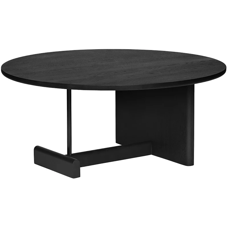 Koku Sohvapöytä Pyöreä H:35 cm, Mustalakattu Tammi