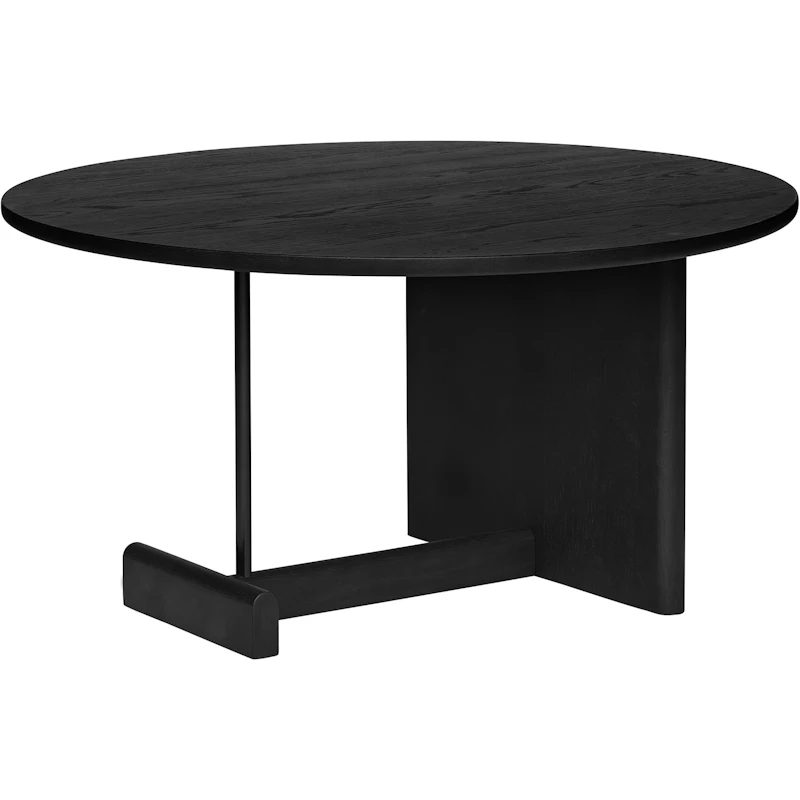 Koku Sohvapöytä Pyöreä H:42 cm, Mustalakattu Tammi