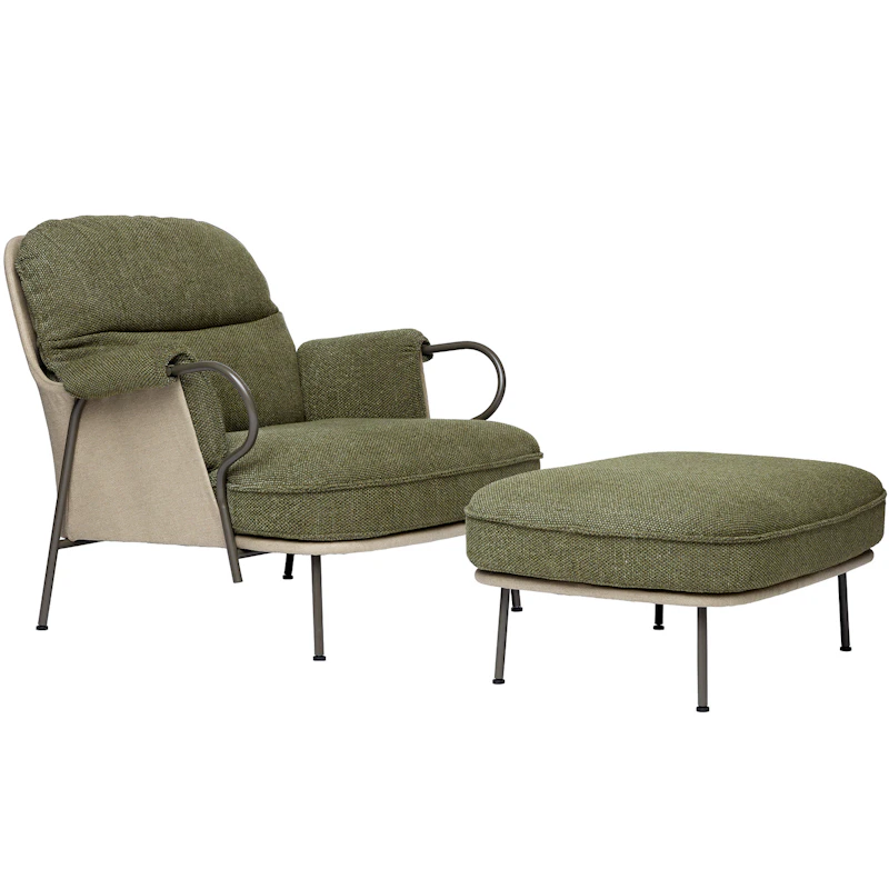 Lyra Armchair With Footstool, Safire 005