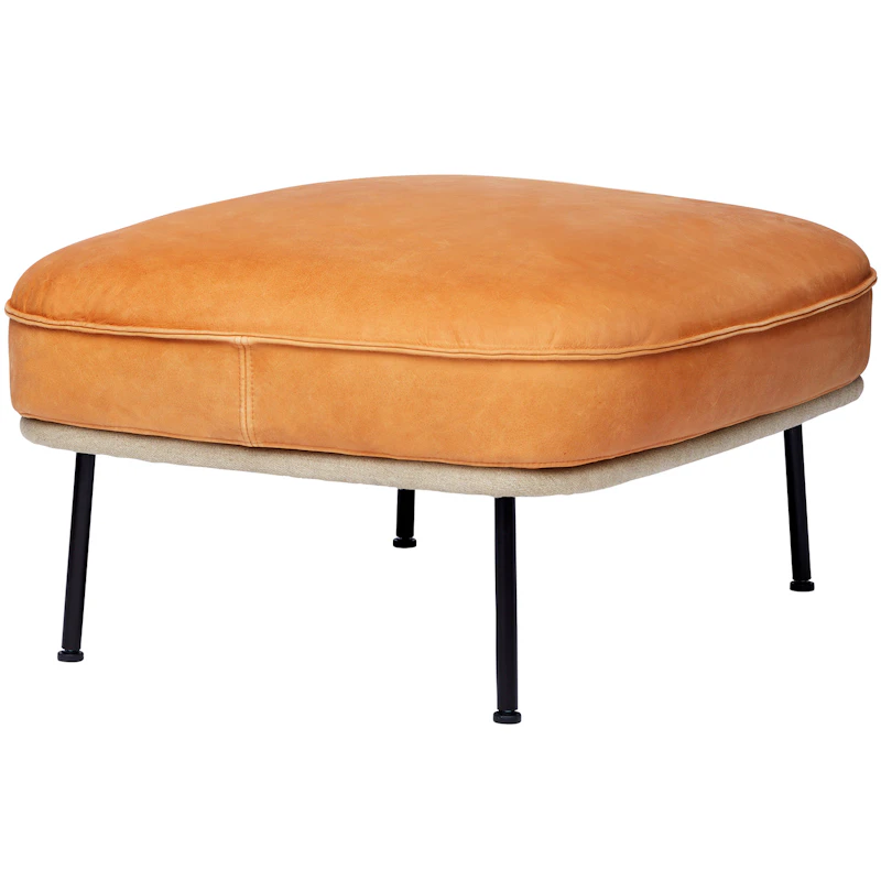Lyra Footstool, Vintage Cognac