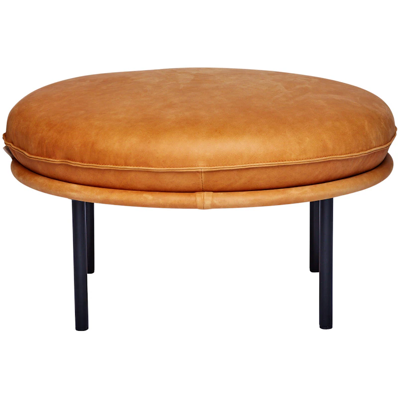 Tiki Jakkara, Mustat Jalat / Nahka Vintage Cognac