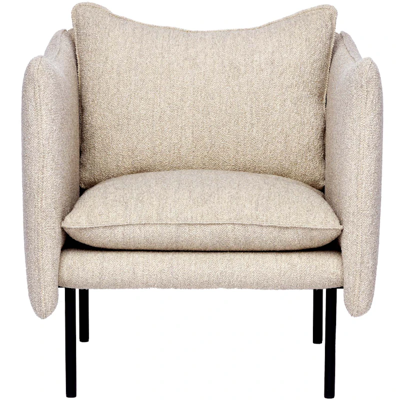 Tiki Armchair S W:70 cm, Black Legs / Sand