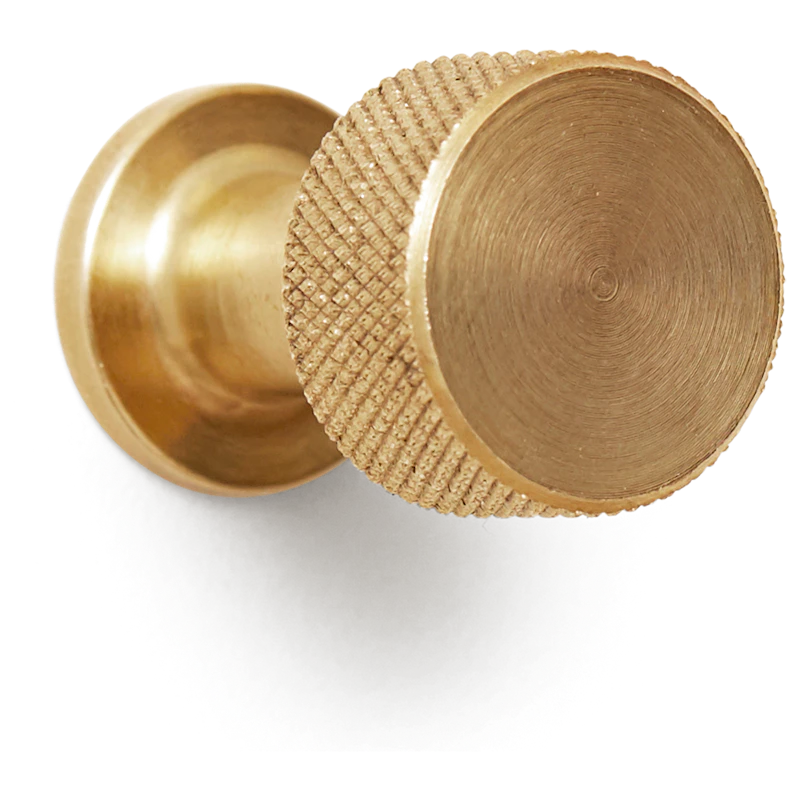 Angle Koukku / Nuppi Ø2 cm, Messinki