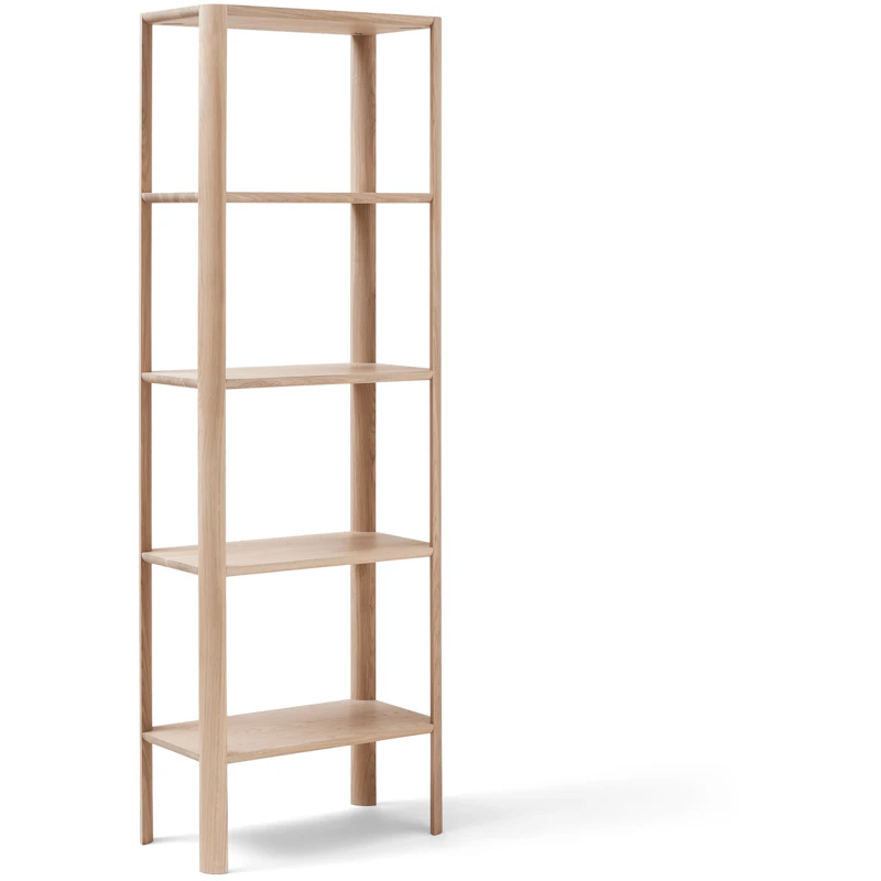 Leaf Hylly 0,5x5, Valkoöljytty Tammi