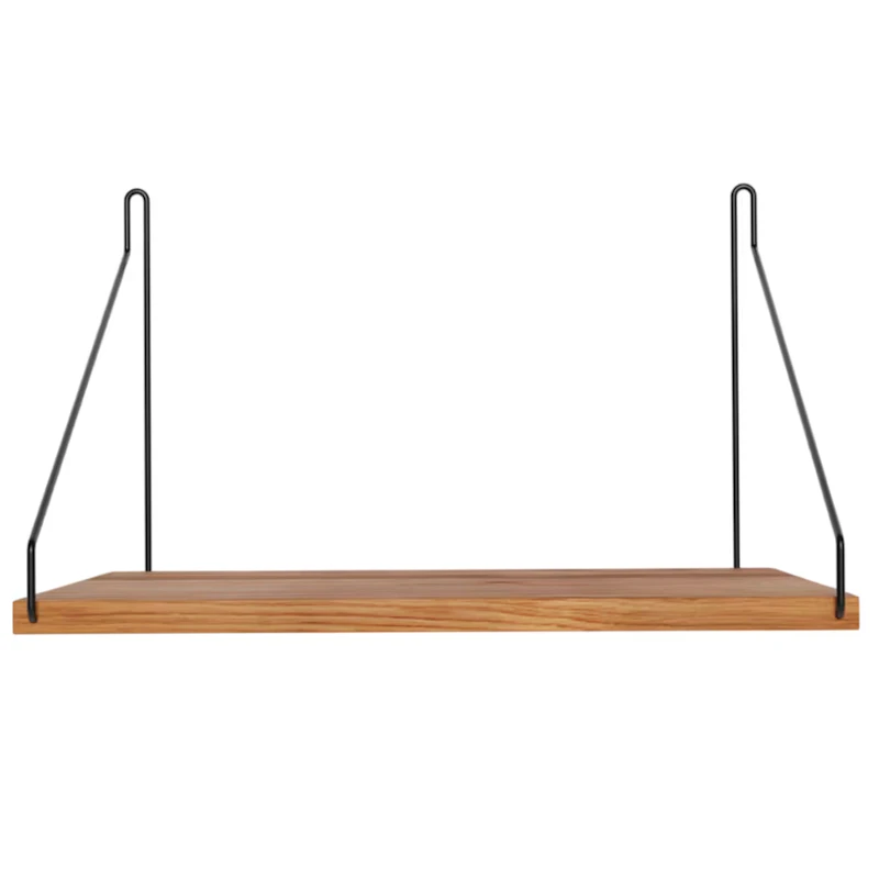 Single Hylly 27x40 cm, Musta / Tammi