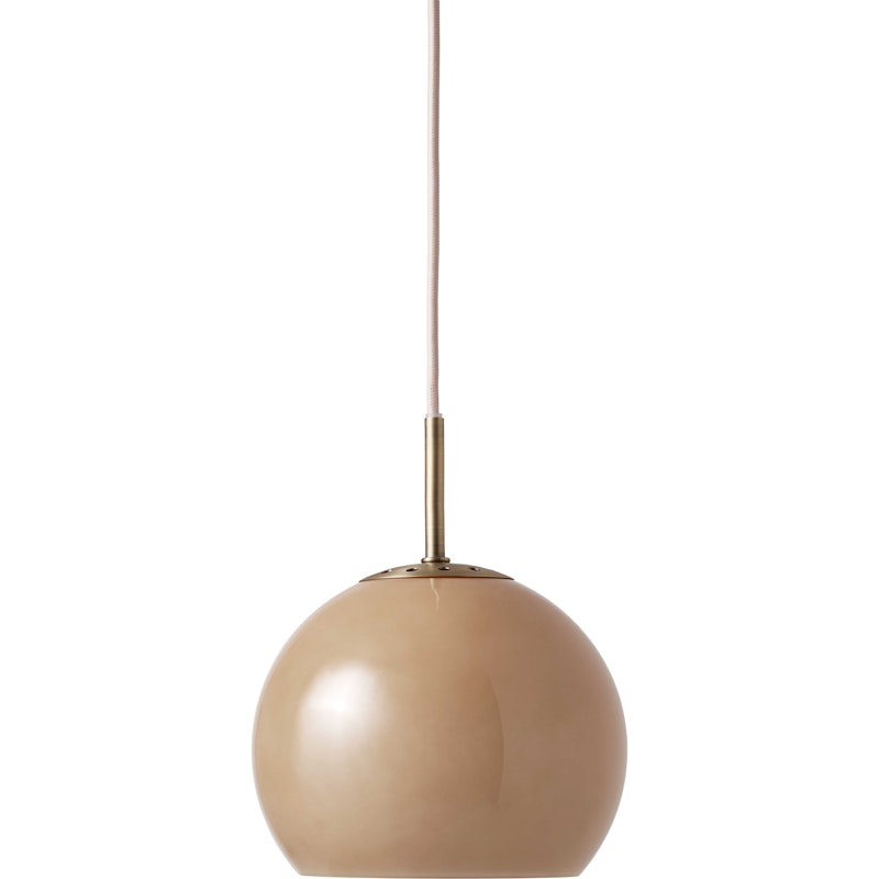 Ball Glass Riippuvalaisin 18 cm, Cappuccino