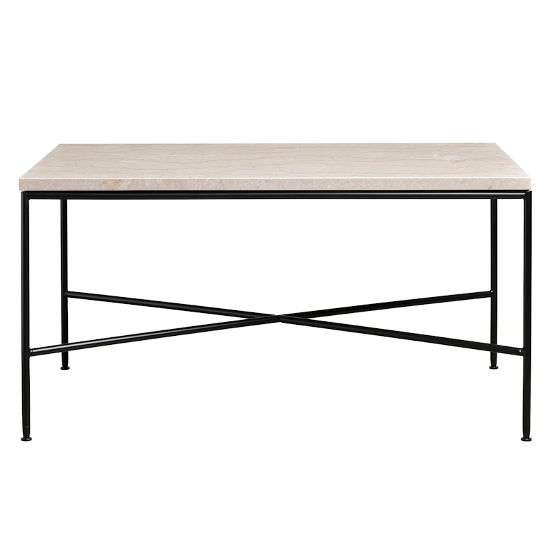 Planner Sohvapöytä 75x45 cm Kerma/Musta
