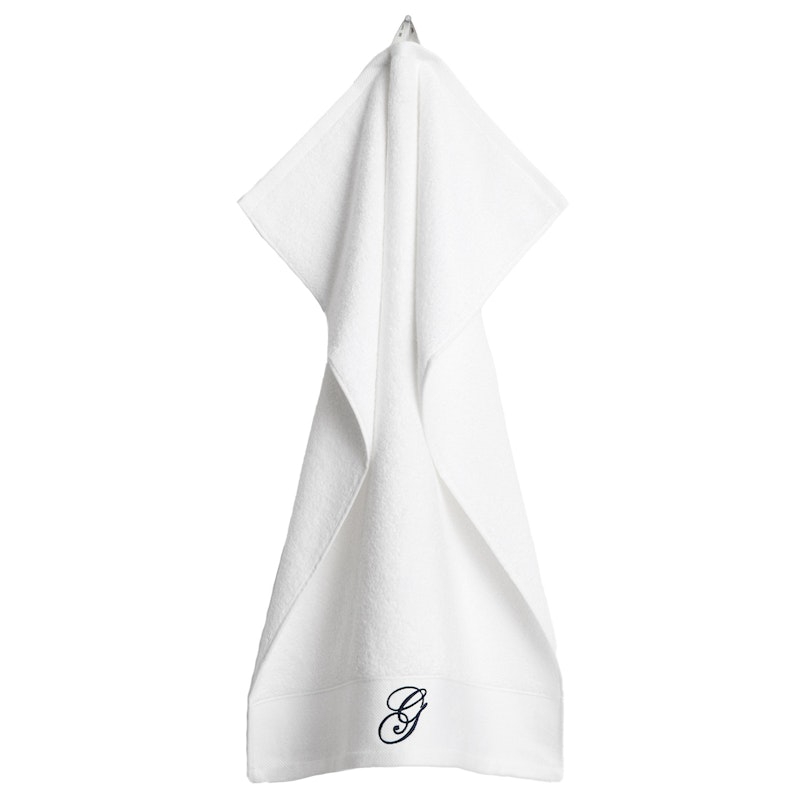 Embroidery Pyyhe 50x70 cm Valkoinen, Tummanpunainen