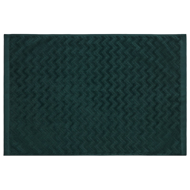 Jacquard Herringbone Kylpyhuonematto 60x90 cm, Tartan Green