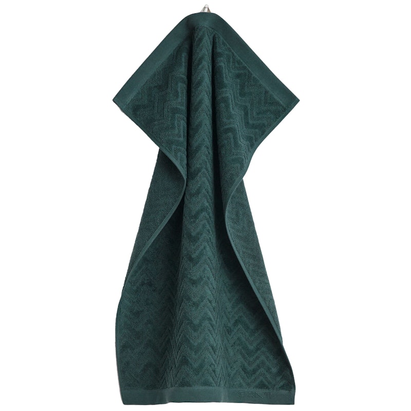 Jacquard Herringbone Towel 30X50, Faded Brick Pyyhe 30x50 cm, Tartan Green