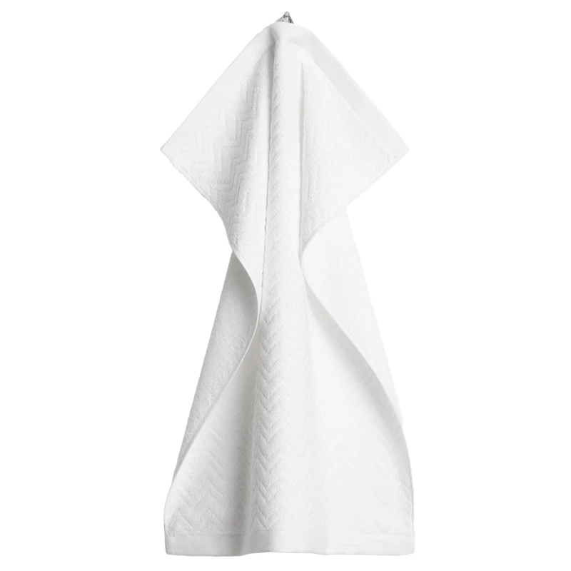 Jacquard Herringbone Towel 30X50, Faded Brick Pyyhe 30x50 cm, Valkoinen