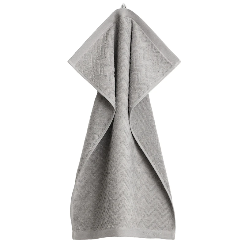 Jacquard Herringbone Pyyhe 30x50 cm, Concrete Grey