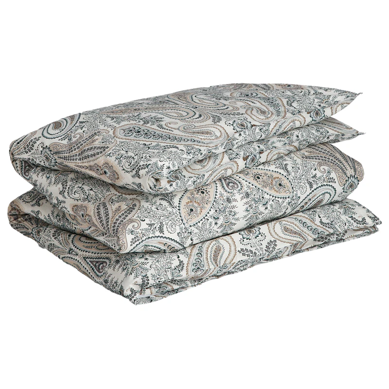 Key West Paisley Pussilakana 220x220 cm, Tartan Green
