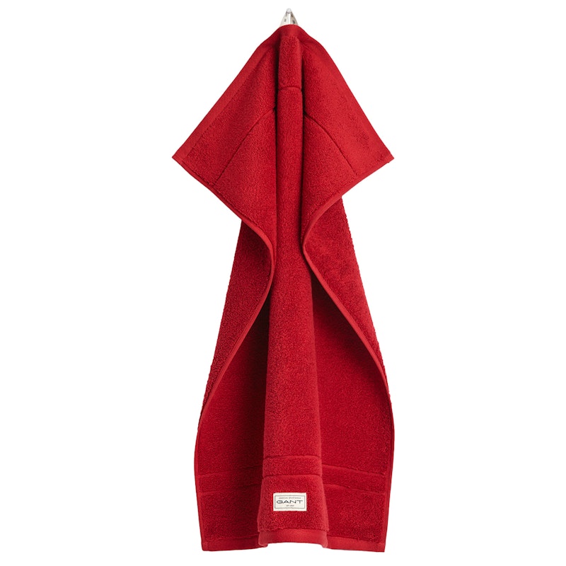 Premium Pyyhe 50x70 cm, Tummanpunainen