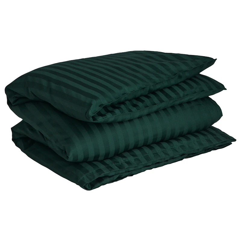 Sateen Stripes Pussilakana 150x210 cm, Tartan Green