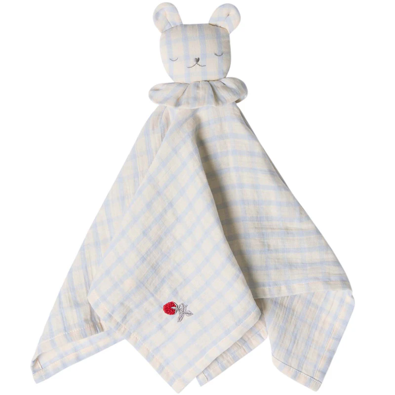 Gingham Sky Blue Muslin Uniliina Karhu