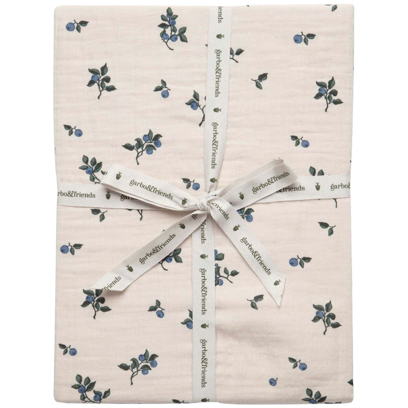 Blueberry Muslin Fitted Sheet, 180x200 cm