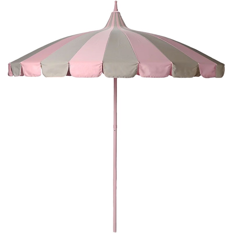 Aurinkovarjo Ø240 cm, Beige / Pinkki