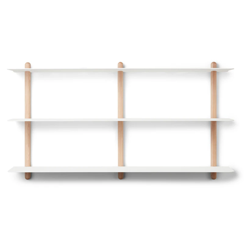 Nivo Seinähylly Large D, Vaalea Tammi / Valkoinen