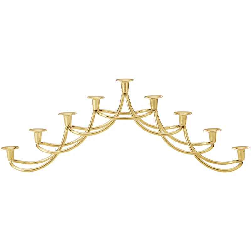 Harmony Menorah Kynttelikkö, 18K Kullattu