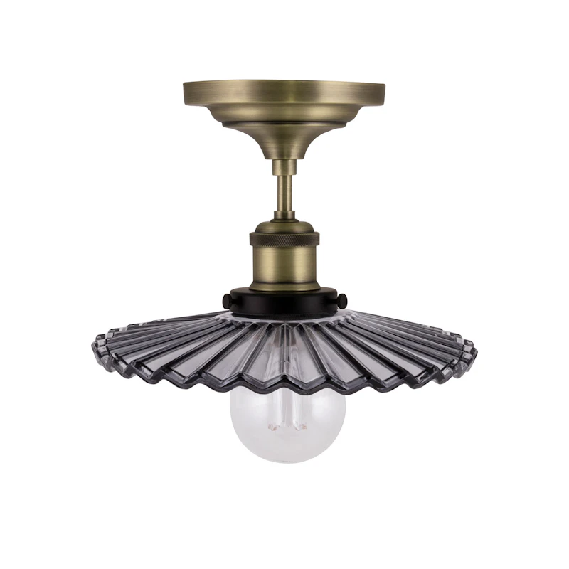 Cobbler 25 Plafond, Smoke/Ant. Brass