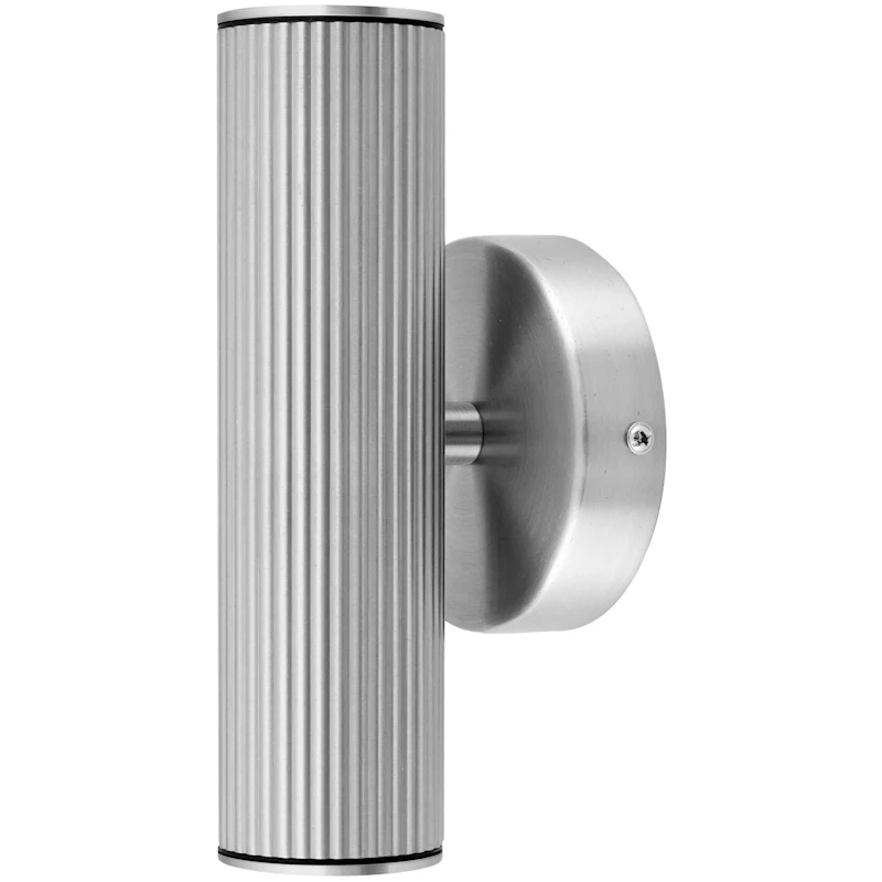 Hubble up/down Seinävalaisin, Brushed Steel