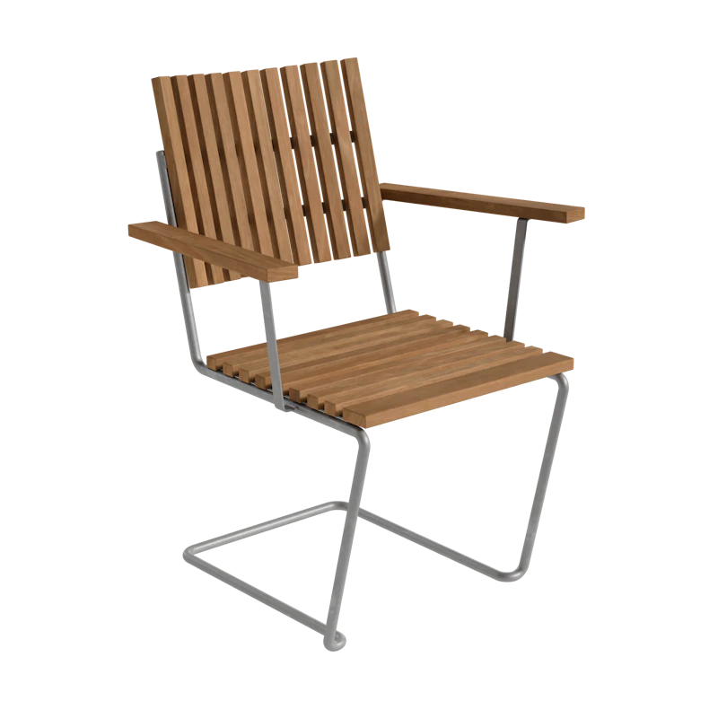 Bovik Nojatuoli, Teak / Kuumagalvanoitu Teräs