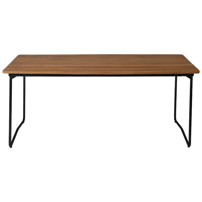 B31 Pöytä 92x170 Cm, Käsittelemätön Tiikki / Musta