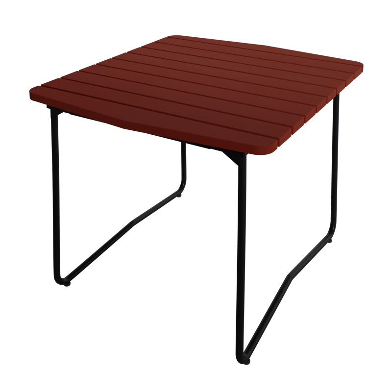 B31 Pöytä 92x84 cm, Tummanpunainen / Musta