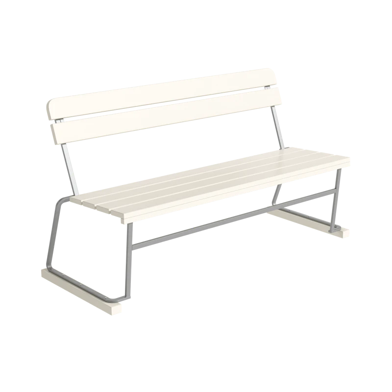 Sohva 3 140 cm, White Oak / Kuumagalvanoitu Teräs