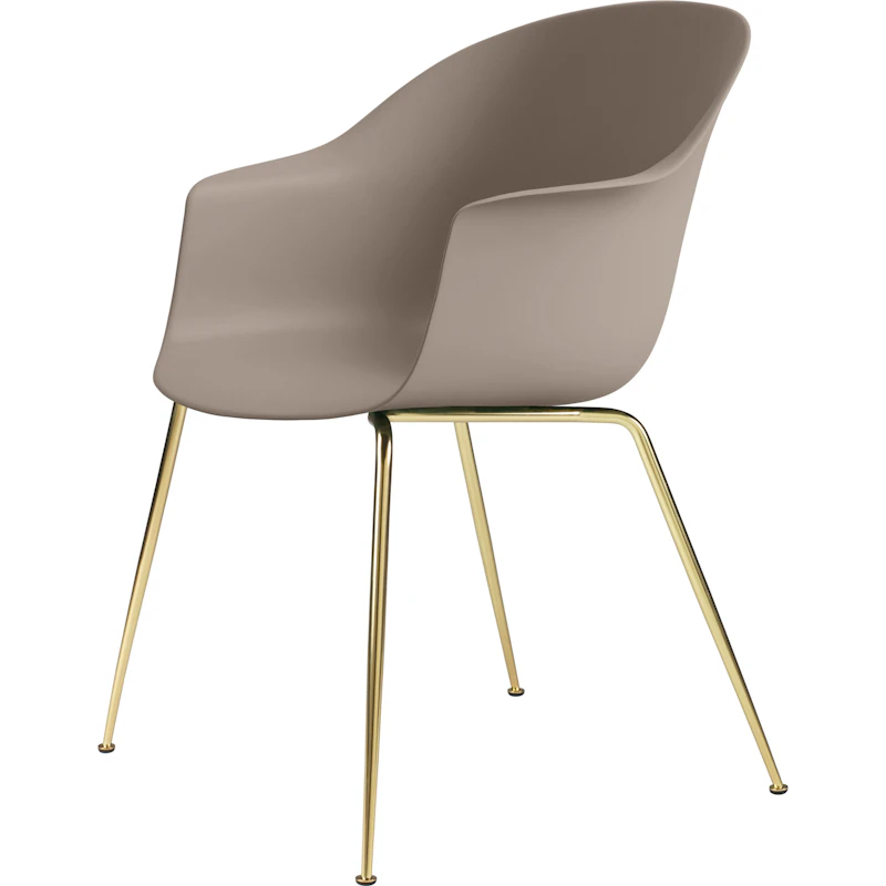 Bat Chair Conic, Brass Semi Matt/ New Beige