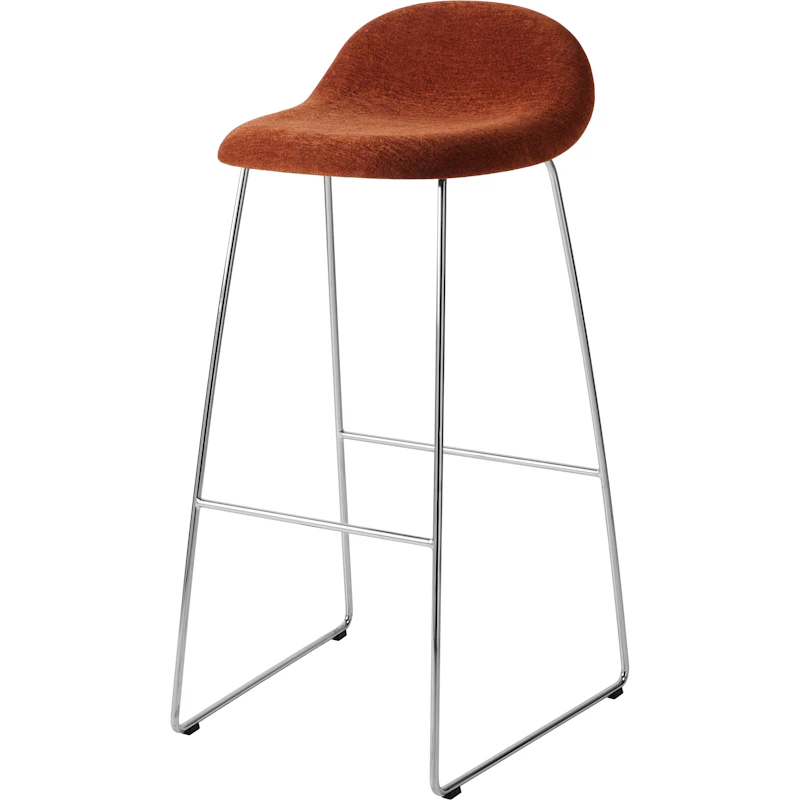 GUBI 3D Baarijakkara H75, Ruostumaton Teräs / Belsuede Special Dedar 133