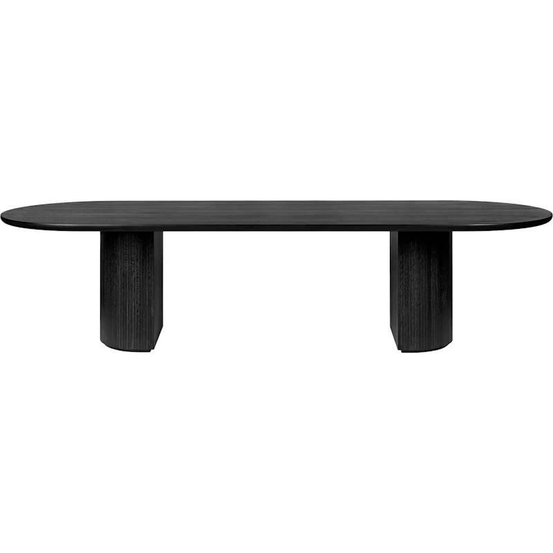 Moon Ruokapöytä Elliptical Viilu Brown Black, 290x105 cm