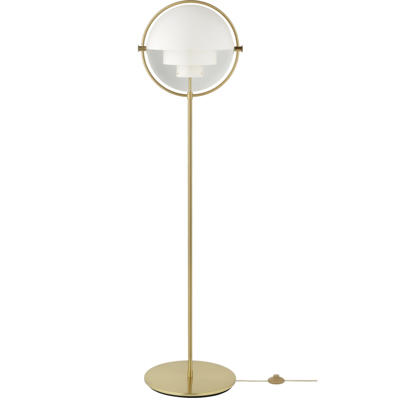Multi-Lite Lattiavalaisin, Brass / Valkoinen