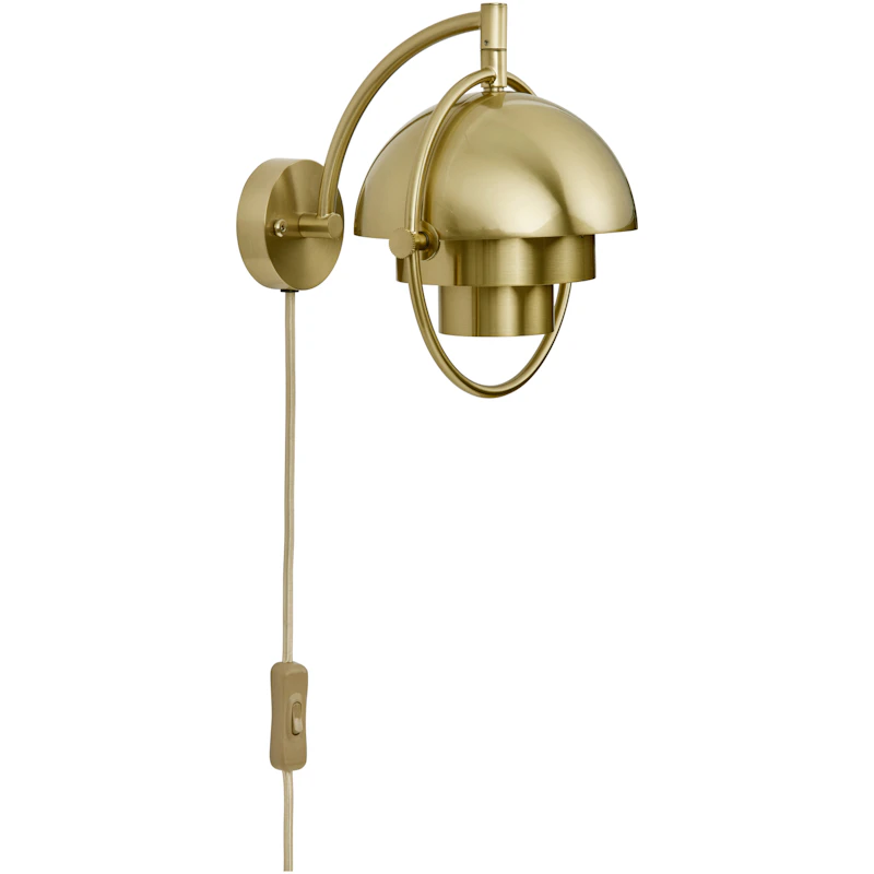 Multi-Lite Seinävalaisin, Brass Shiny / Brass