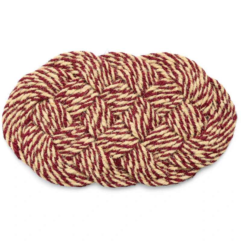Coco Ovimatto Swirl 40x80 cm, Bordeaux / Luonnonvalkoinen