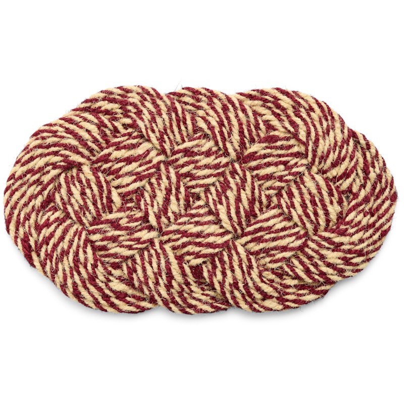 Coco Ovimatto Swirl 40x80 cm, Bordeaux / Luonnonvalkoinen