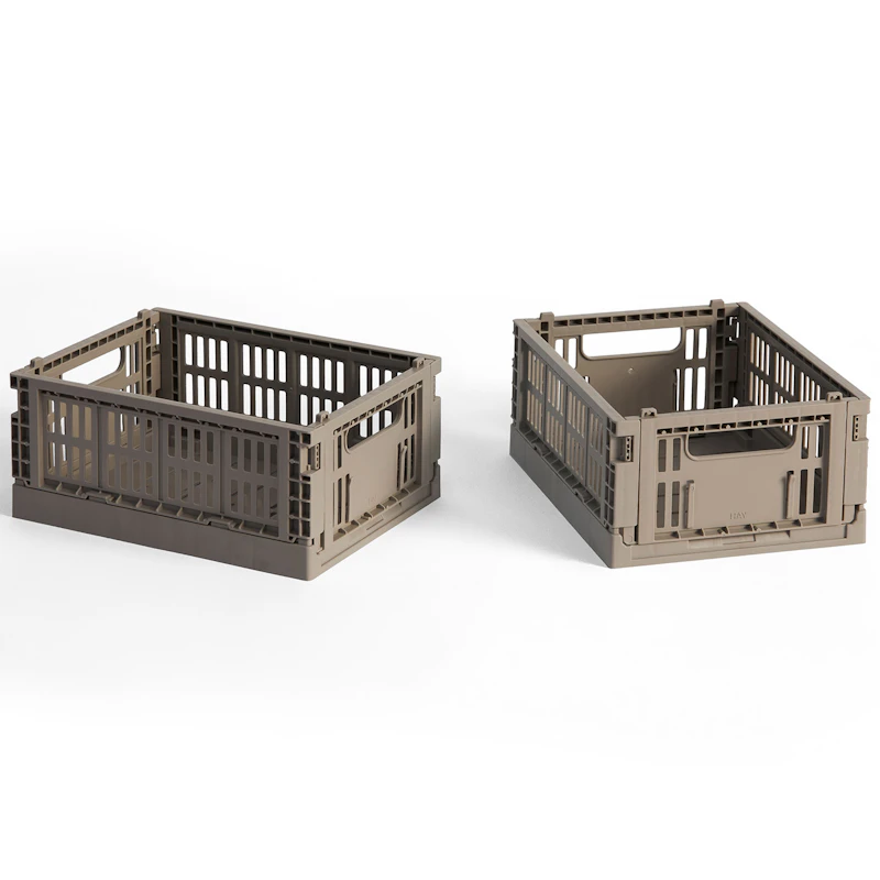 Colour Crate Mini Säilytys 2 kpl:n pakkaus, Warm Grey