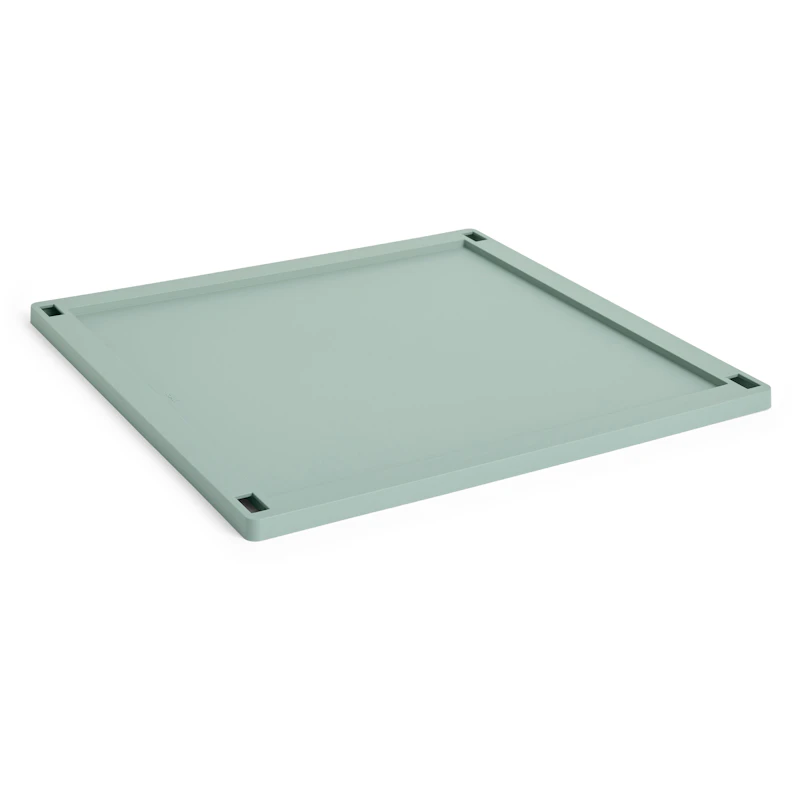 Colour Crate Plastic Large Square Kansi, Sage Green